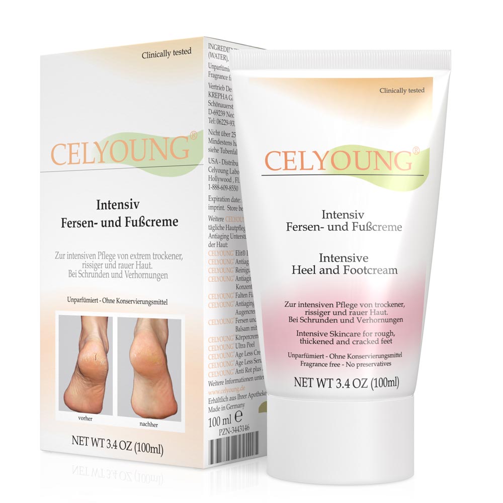 Celyoung Fersen- und Fußcreme sorgt für schöne und gesunde Füße.